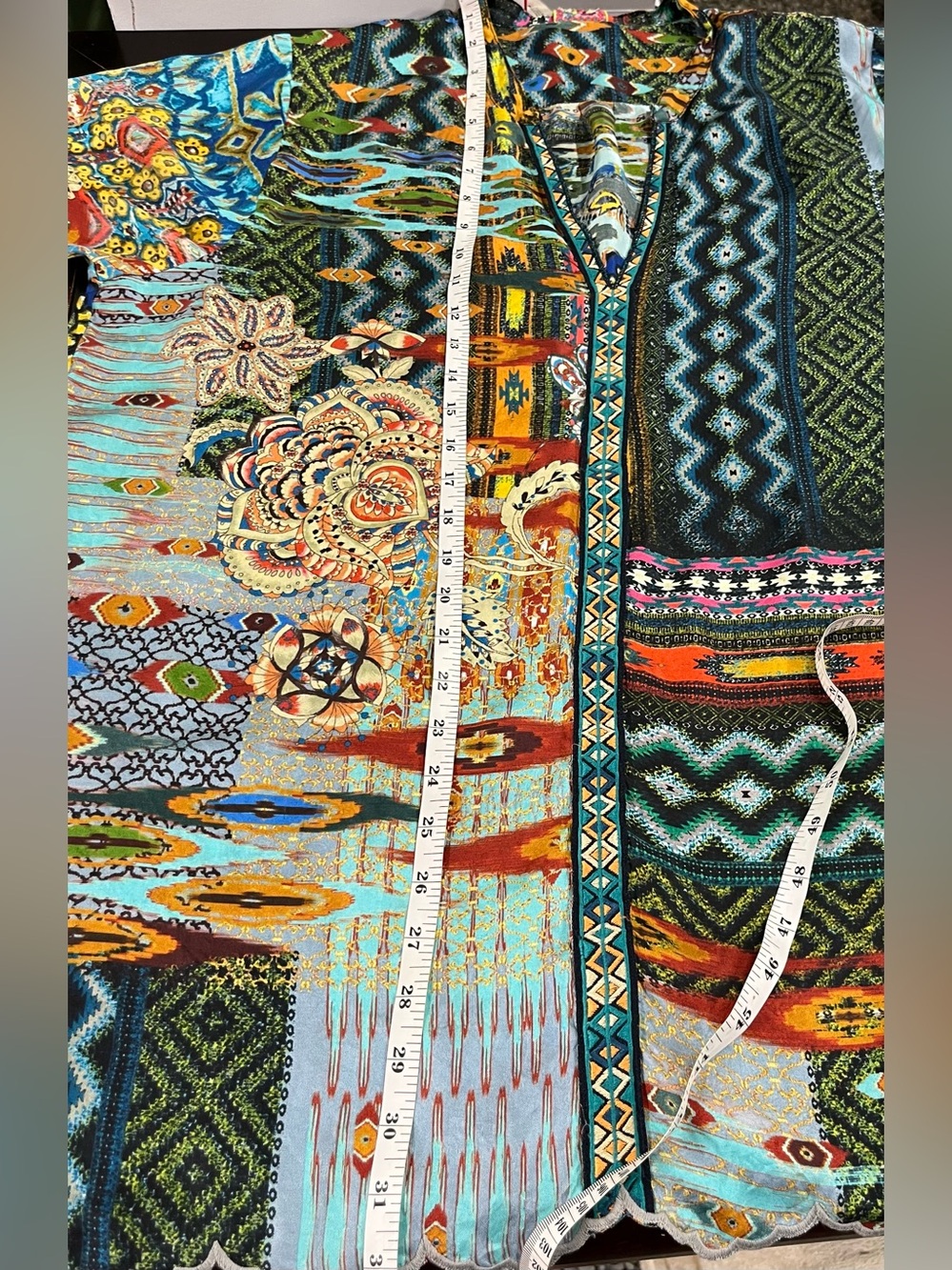 Johnny Was Cane Silk Tunic size XL - Picture 9 of 9